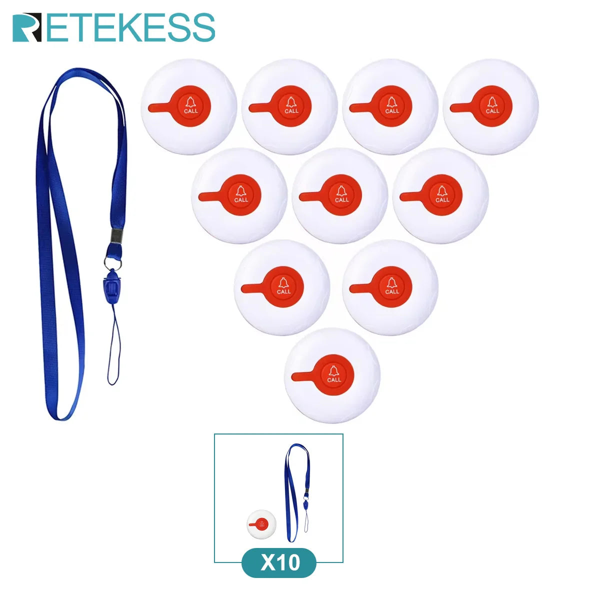 Retekess Wireless Caregiver Call System (Pager & SOS Alert)