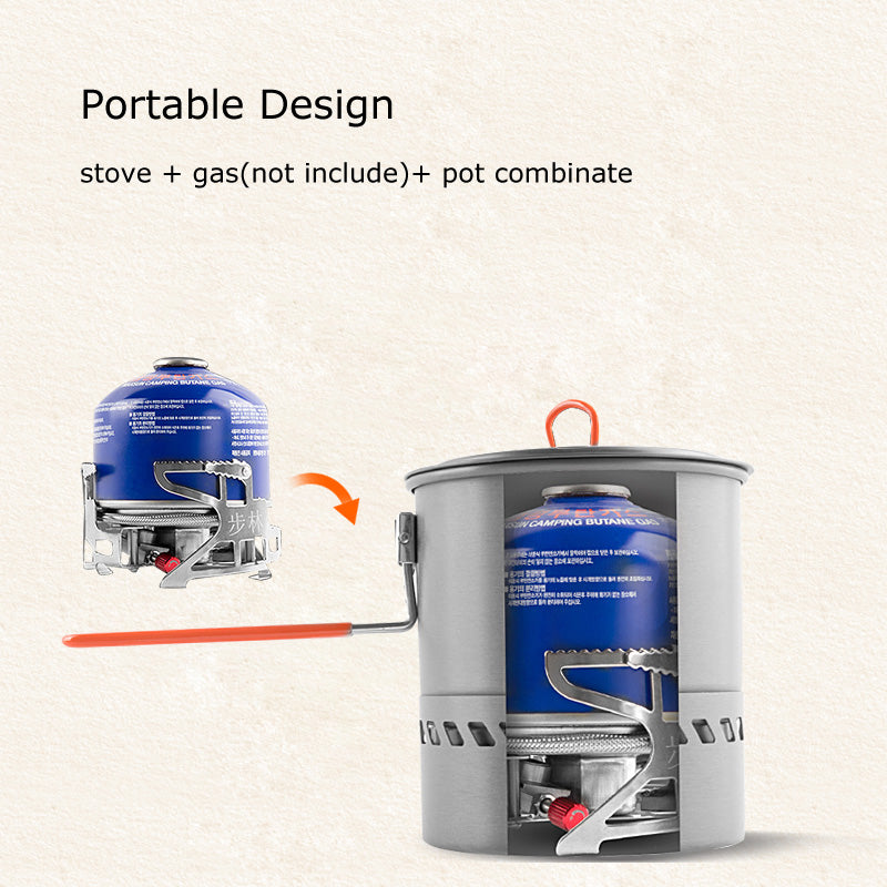 Outdoor Gas Stove with Cook Pot