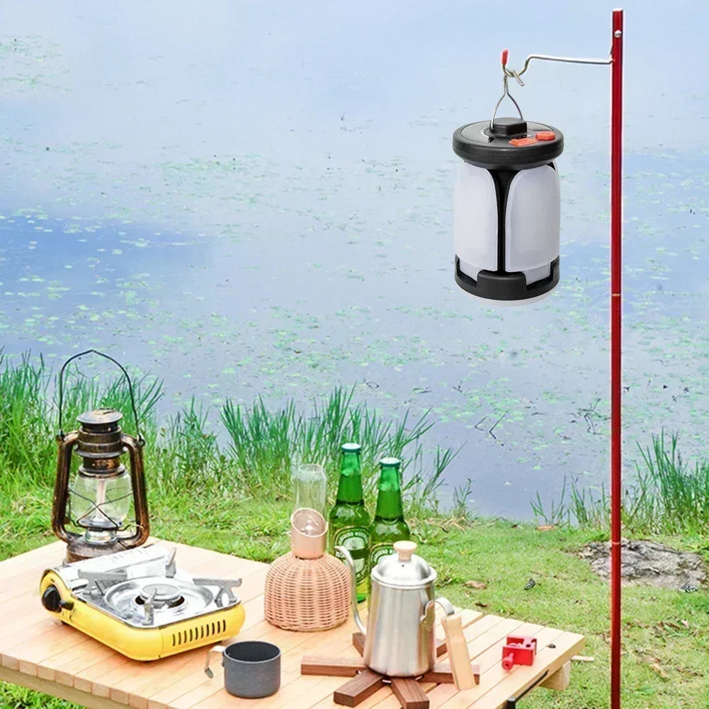 Solar LED Rechargeable Lantern (6 Modes, Power Bank)