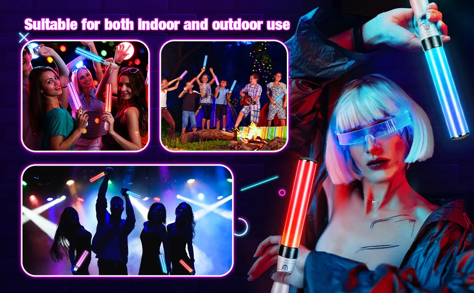 K-Pop Color Changing Lightstick (15 Colors, Reusable)