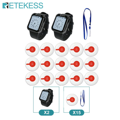 Retekess Wireless Caregiver Call System (Pager & SOS Alert)