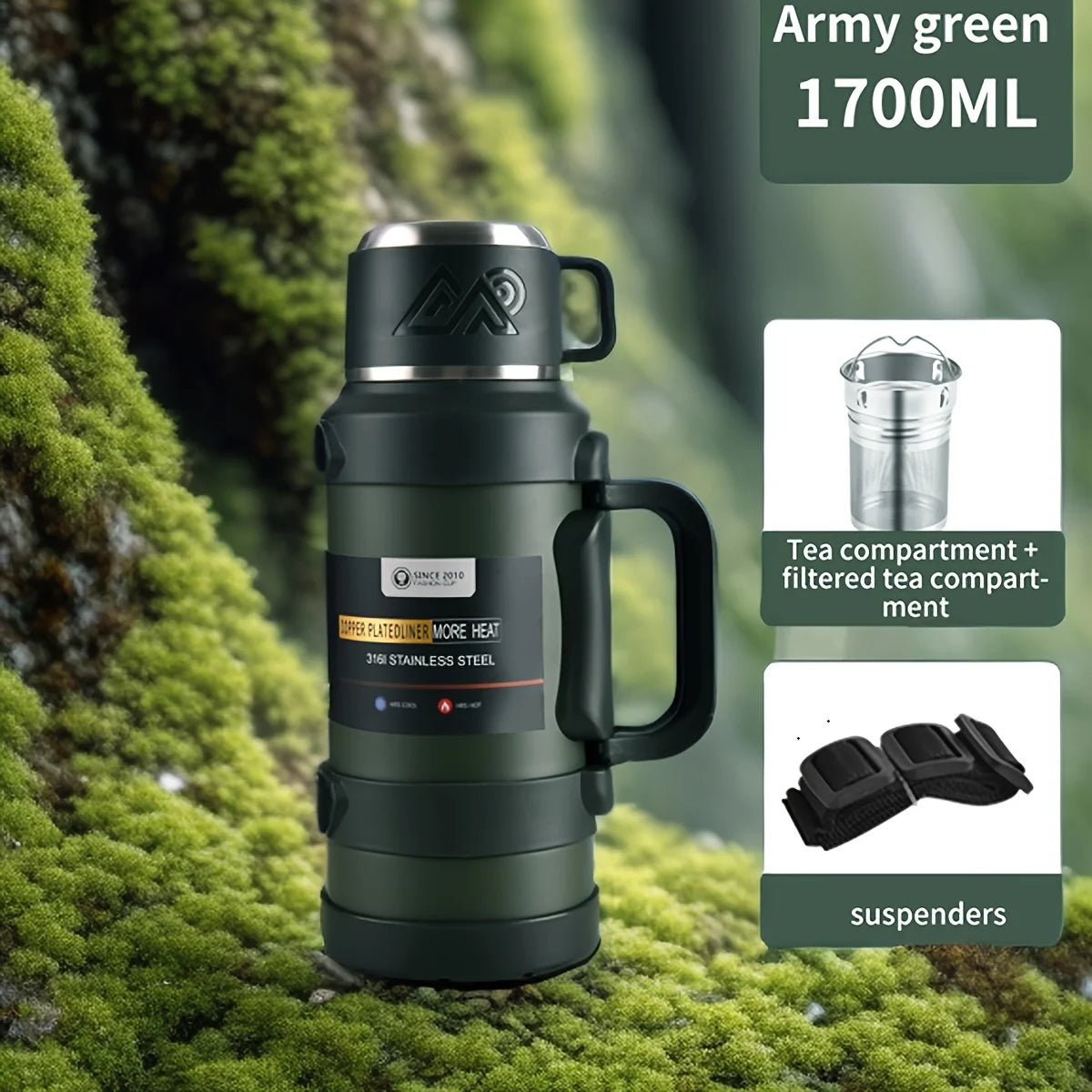Stainless Steel Thermos Bottle (72H Thermal)