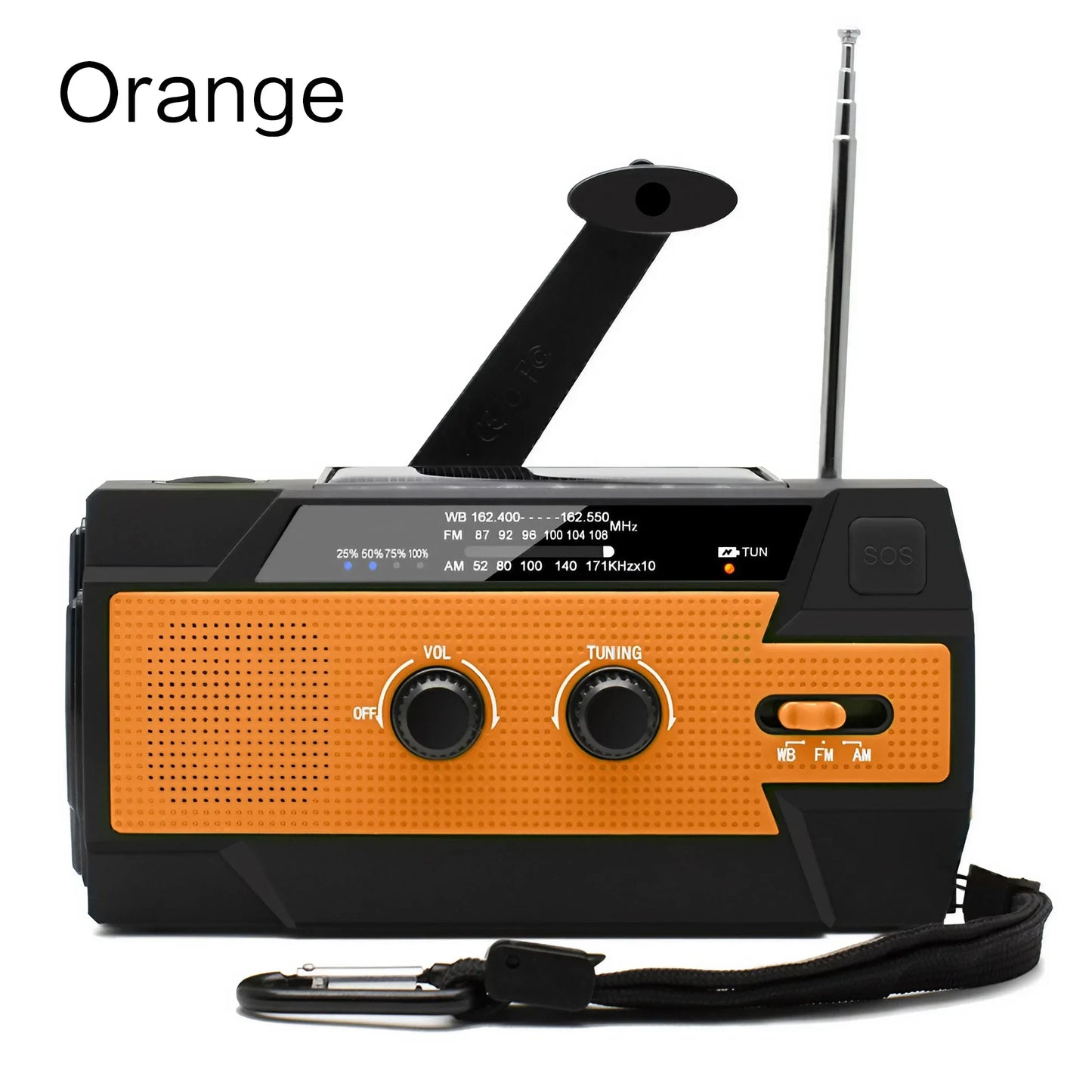 Solar Hand Crank Emergency Radio (AM/FM, Flashlight)
