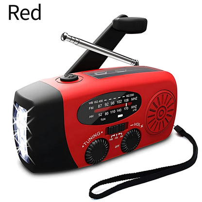 Solar Hand Crank Emergency Radio (AM/FM, Flashlight)