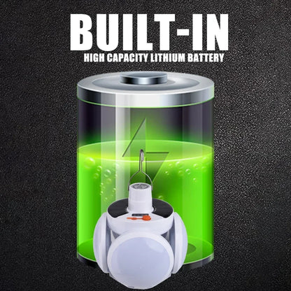 Solar LED Rechargeable Lantern (6 Modes, Power Bank)