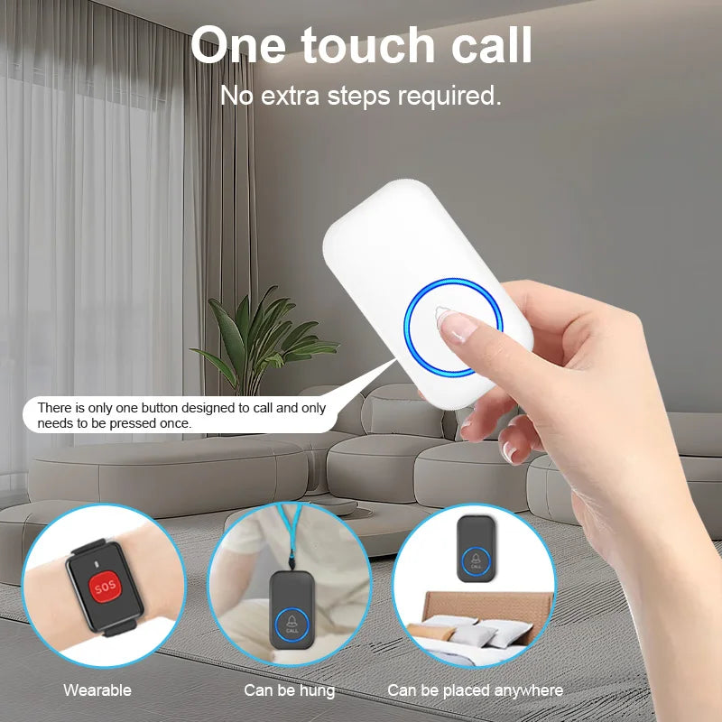 Wireless SOS Call Button (Lanyard Emergency Pager)