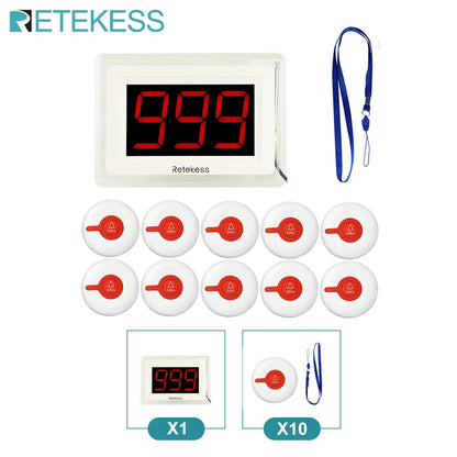 Retekess Wireless Caregiver Call System (Pager & SOS Alert)