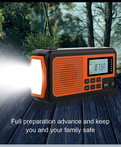 Emergency Solar Hand Crank Radio (AM/FM, LED Torch)
