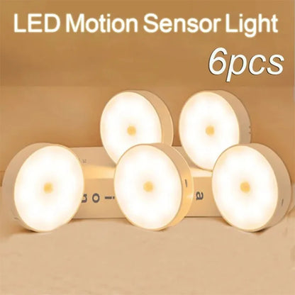 PIR Motion Sensor LED Night Light (USB Rechargeable)