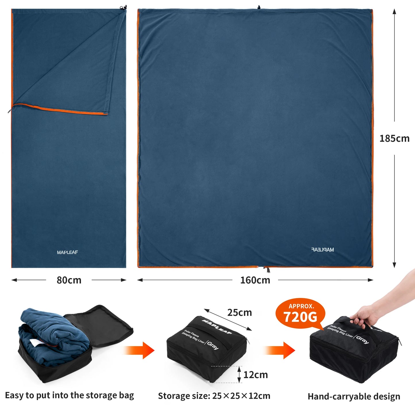 Ultralight Fleece Sleeping Bag Liner