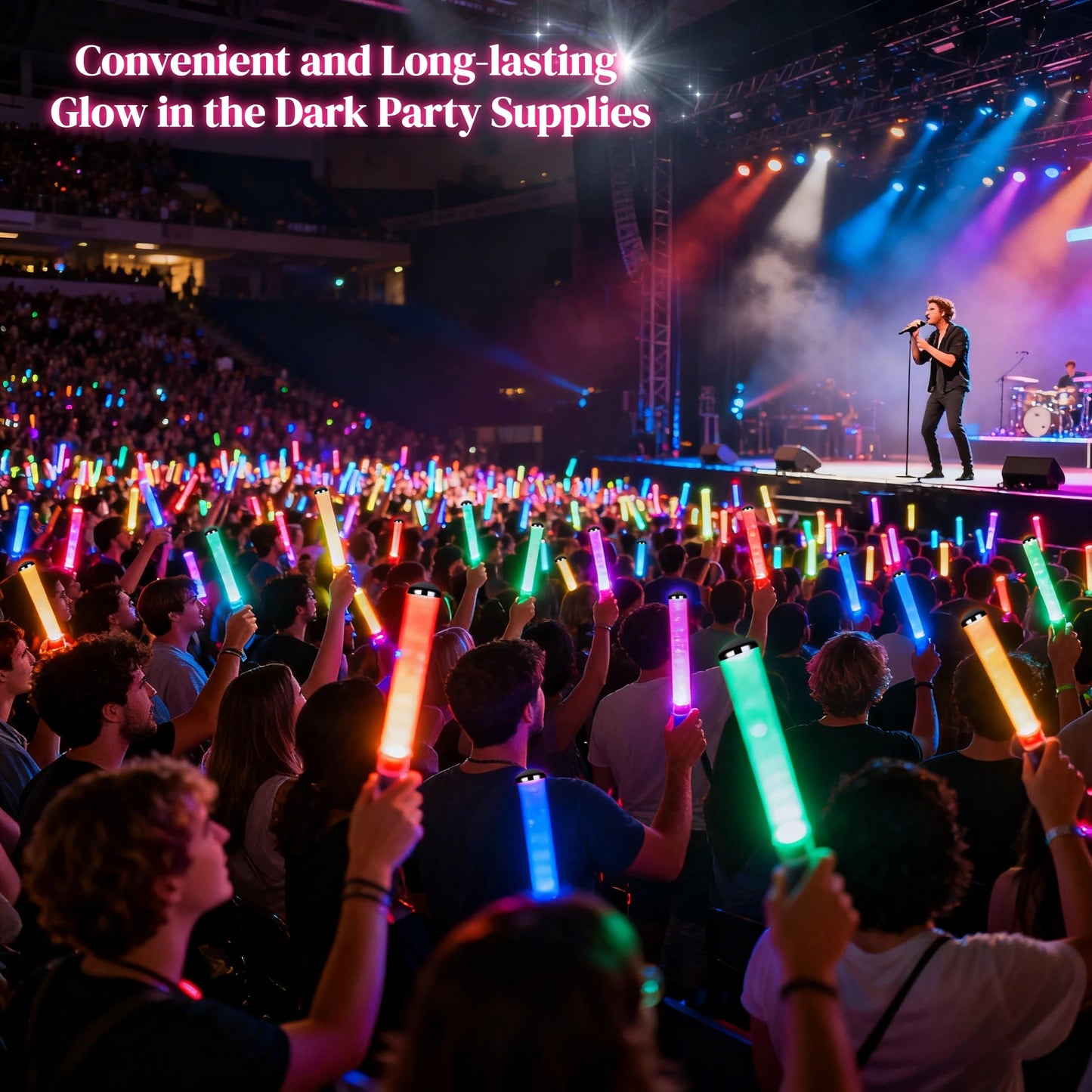 K-Pop Color Changing Lightstick (15 Colors, Reusable)