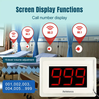 Retekess Wireless Caregiver Call System (Pager & SOS Alert)