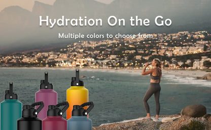 Large Capacity Insulated Water Bottle (64/87/128oz)