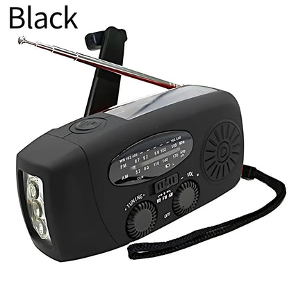 Solar Hand Crank Emergency Radio (AM/FM, Flashlight)