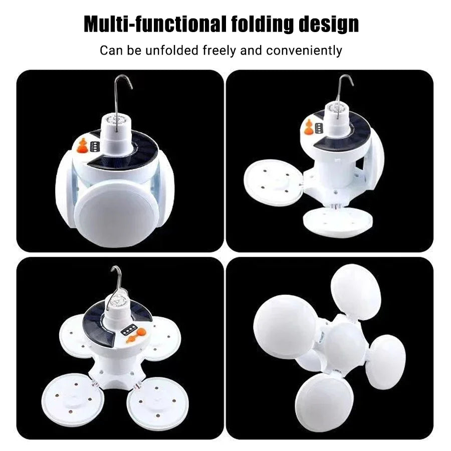 Solar LED Rechargeable Lantern (6 Modes, Power Bank)