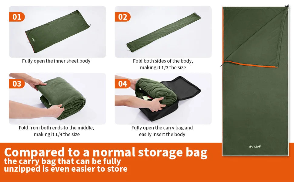 Ultralight Fleece Sleeping Bag Liner