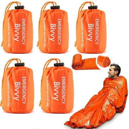 Emergency Thermal Sleeping Bag (1–5 Pack)