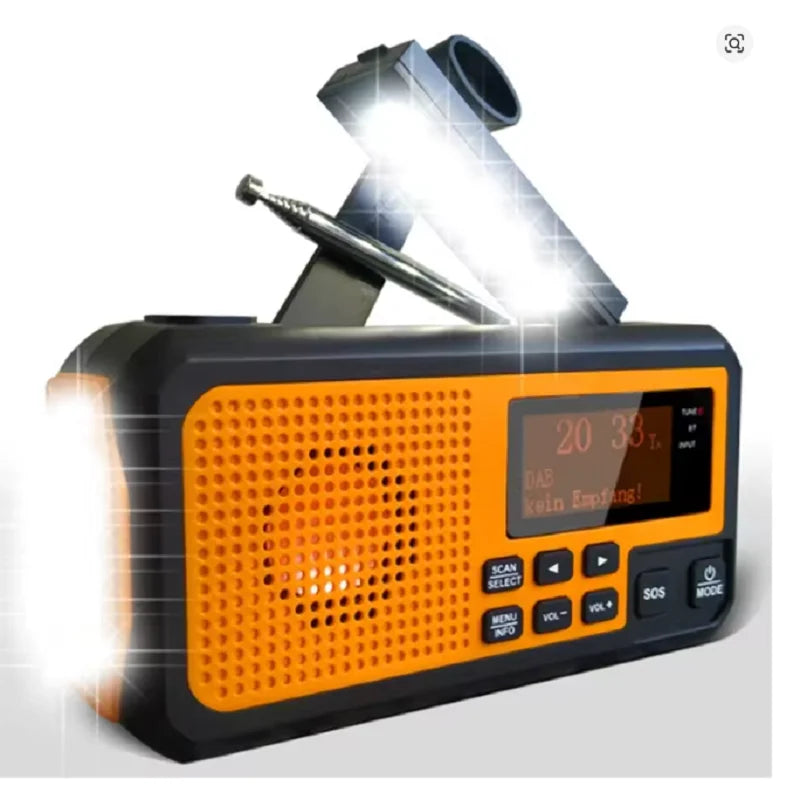 Emergency Solar Hand Crank Radio (AM/FM, LED Torch)