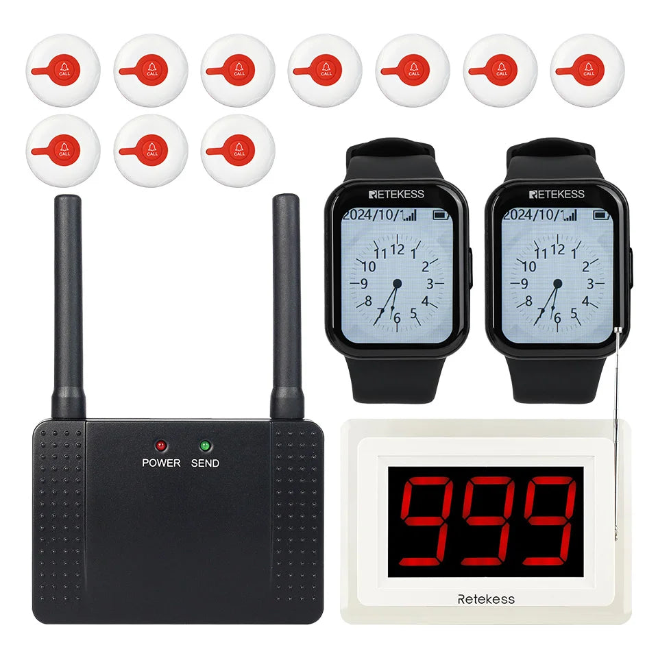 Retekess Wireless Caregiver Call System (Pager & SOS Alert)
