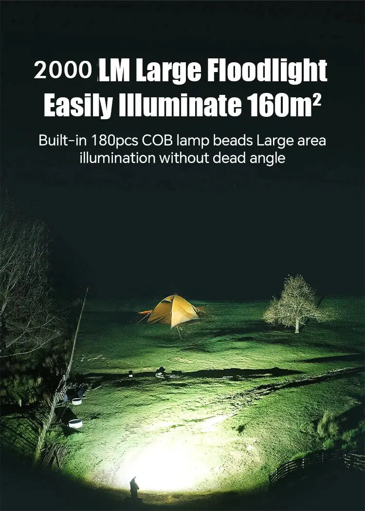 Super Bright Solar Camping Lantern (2000LM, 5000mAh)