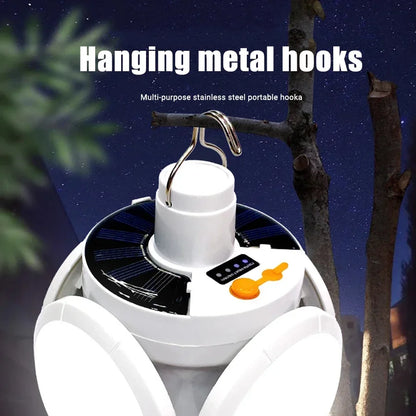 Solar LED Rechargeable Lantern (6 Modes, Power Bank)