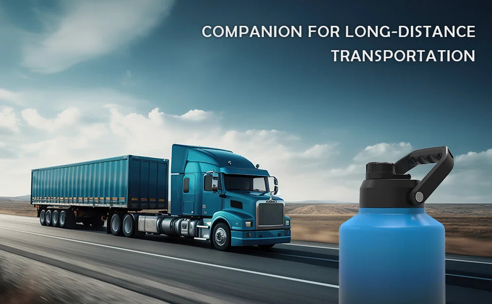 Large Capacity Insulated Water Bottle (64/87/128oz)