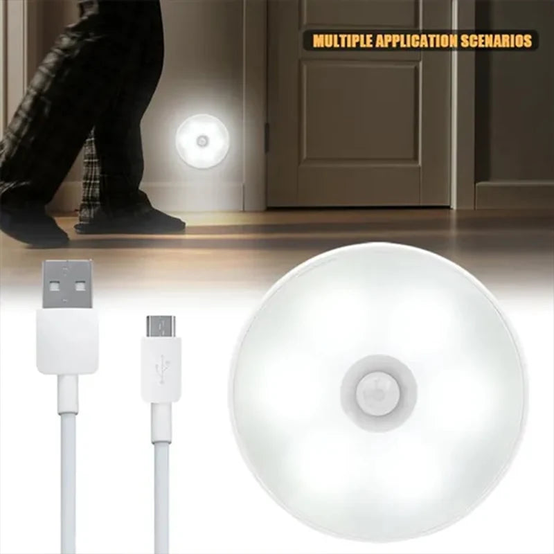 PIR Motion Sensor LED Night Light (USB Rechargeable)