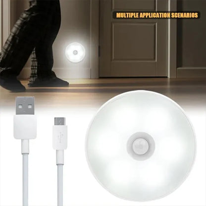 PIR Motion Sensor LED Night Light (USB Rechargeable)