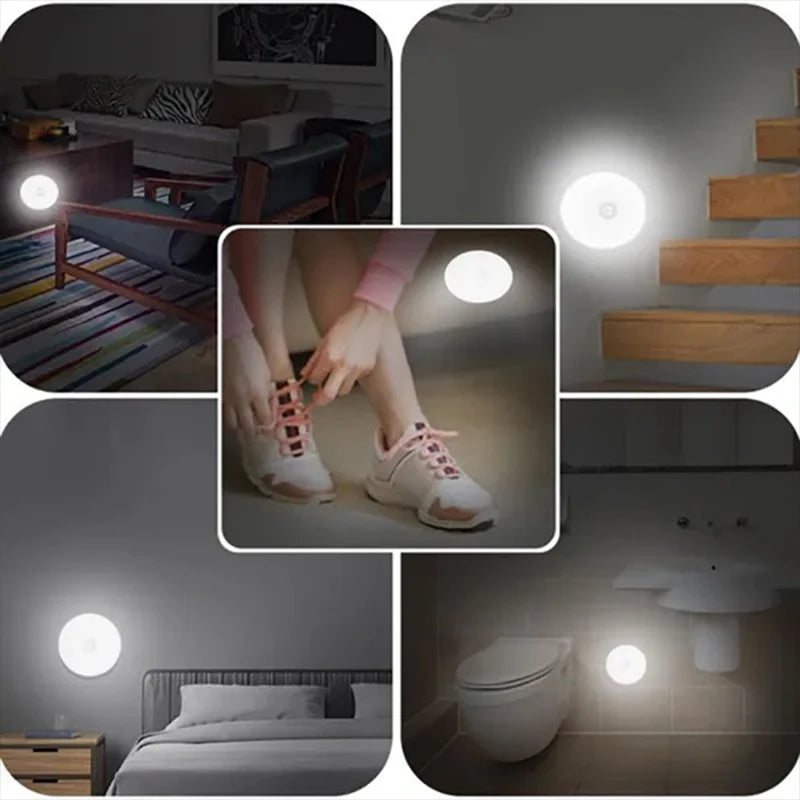 PIR Motion Sensor LED Night Light (USB Rechargeable)