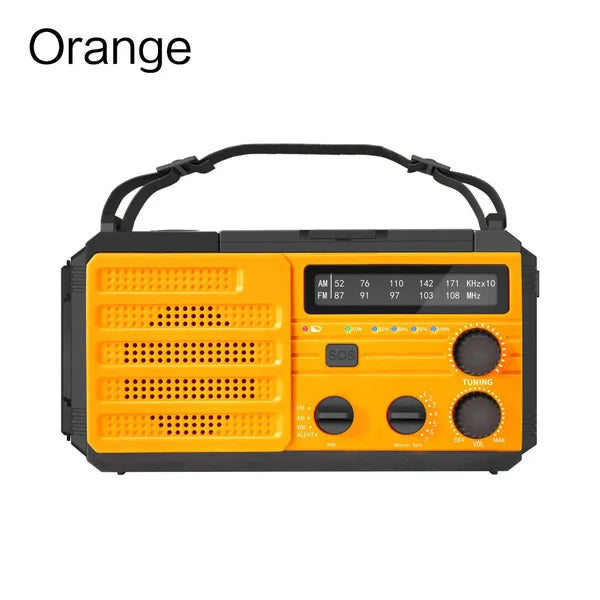 Solar Hand Crank Emergency Radio (AM/FM, Flashlight)