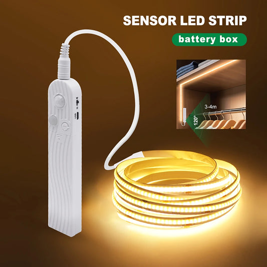 5V Motion Sensor COB LED Strip Light (USB Powered)