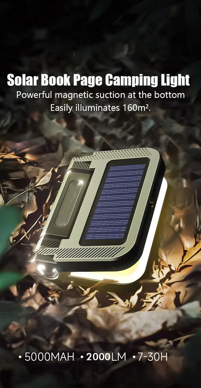 Super Bright Solar Camping Lantern (2000LM, 5000mAh)