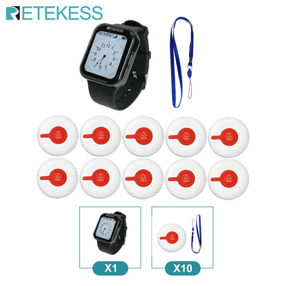Retekess Wireless Caregiver Call System (Pager & SOS Alert)