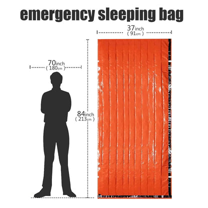 Emergency Thermal Sleeping Bag (1–5 Pack)