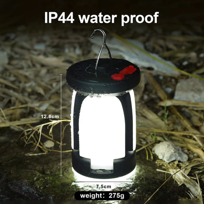 Solar LED Rechargeable Lantern (6 Modes, Power Bank)