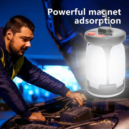 Solar LED Rechargeable Lantern (6 Modes, Power Bank)