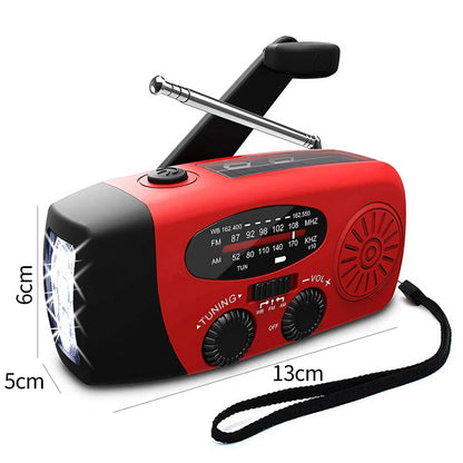 Solar Hand Crank Emergency Radio (AM/FM, Flashlight)